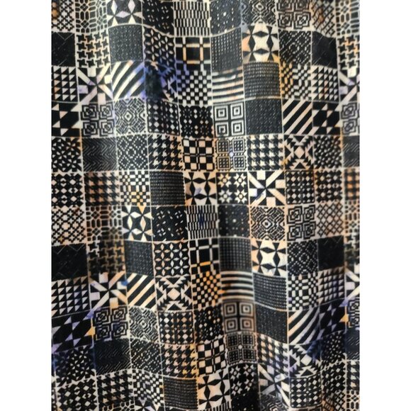 7 Downie St. Long Sleeves Shirt Size 2 Squared pattern Pre-Owned - Picture 4 of 8